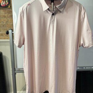 Rhone XXL Commuter Polo White with Red/Navy Microdot